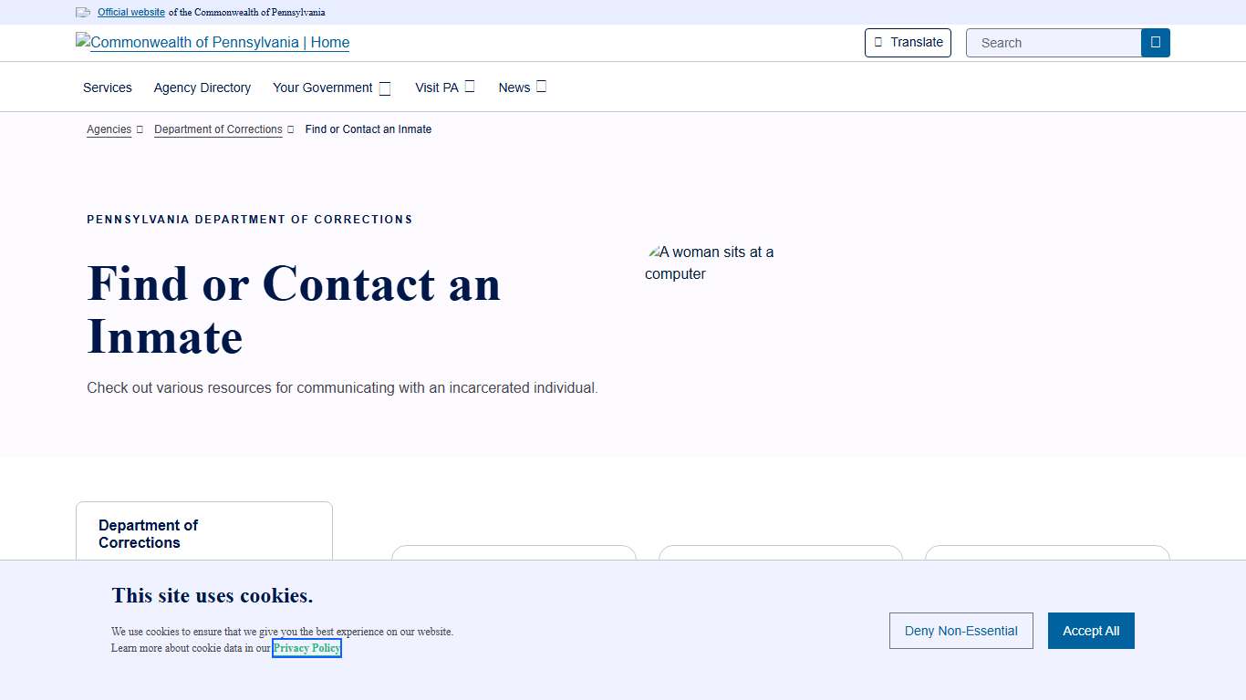 Find or Contact Inmate Department of Corrections Commonwealth of Pennsylvania